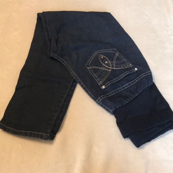 Bella Vida Bling Trimmed Maternity Jeans - Size S - Picture 1 of 12